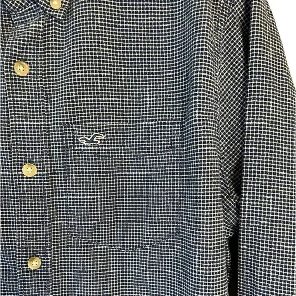 HOLLISTER Men’s Oxford Shirt Plaid Stretch Size Small - Picture 4 of 6